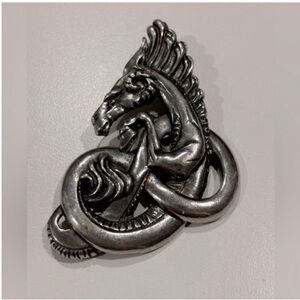 Lord of the Rings RARE Sterling Silver Rohan Horse Pendant Brooch Pin Jewelry